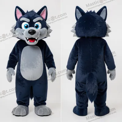 Obrázok produktu pre Modrý plyšový maskot vlka