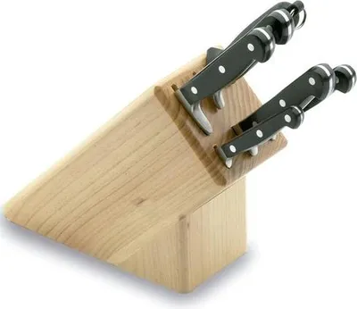 Image de Bloc à couteaux de chef classique Lacor - Set de 6 couteaux de cuisine professionnels