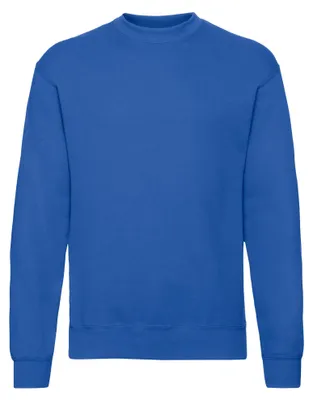 Image de Fruit of the Loom - Sweat-shirt « Classic » pour homme/femme, manches rapportées, LT1965 (XXL) (bleu roi)