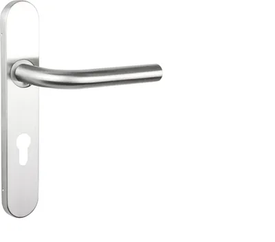 Produktbild von Lavuzo Türgriffe Oristano Edelstahl mit abgerundetem Schild PC72 - Pro Set
