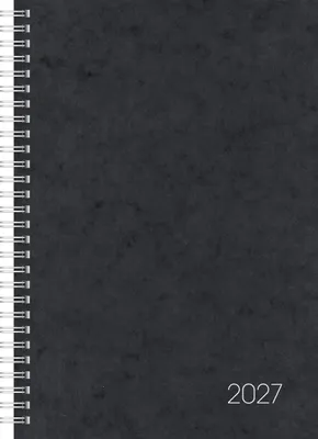 Produktbild von 2027 BRUNNEN Buchkalender17x24cm sw2S/1W Wire-O