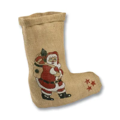 Image de Botte en jute Père Noel