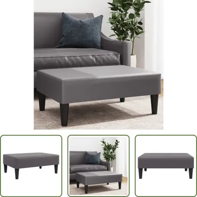 Immagine prodotto di The Living Store Sgabello Grigio 77x55x31 cm in Pelle finta