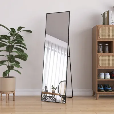 Obrázok produktu pre Stojace zrkadlo ProximaX 150x40 cm zrkadlo po celej dĺžke s nádherným čiernym kovovým rámom - HD veľký formát pre elegantné bývanie a obliekanie