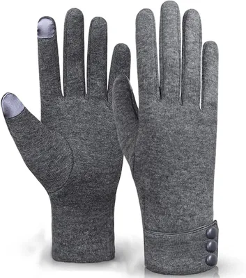 Produktbild von Damen Winterhandschuhe Touchscreen Fleece Warm Grau; A0614