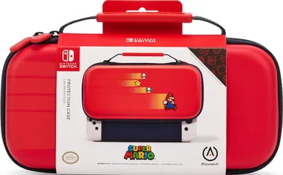 Produktbild von PowerA 1526546-01, Cover, Nintendo, Rot, Filz, Gummi, Nintendo Switch, Nintendo Switch Lite, Nintendo Switch OLED, Kratzresistent