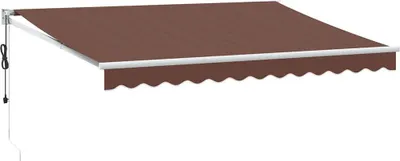 Zdjęcie produktu dla vidaXL Markiza automatyczna brązowa 350x250 cm
