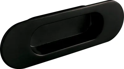 Produktbild von Estamp Griffmuschel Zalya Breite 110mm - Griff für Schiebetür - Muschelgriff zum Einlassen - Zinkdruckguss schwarz matt