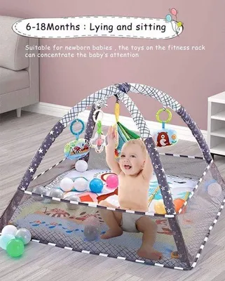 Image de Tapis de jeu 4-en-1 et centre d'activités pour le développement moteur des bébés et des nouveau-nés