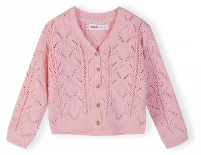 Produktbild von Minoti Strickjacken Baumwolle Hellrosa Gr. 104 für Mädchen