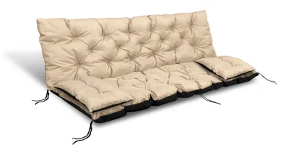 Immagine prodotto di Cuscino da giardino 180x60x50 cm + 2 cuscini per altalena hollywood impermeabile beige
