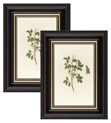 2er-Set Vintage Bilderrahmen 10x15 cm, Shabby Chic, Schwarz