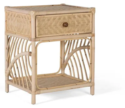 Zdjęcie produktu dla Viloa bedside table made of natural rattan, 60 cm x 50 cm x 40 cm Giner y Colomer