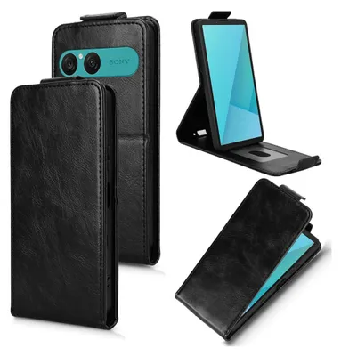 Immagine prodotto di Flip cover per Sony Xperia 10 VII Cover protettiva magnetica in ecopelle nera