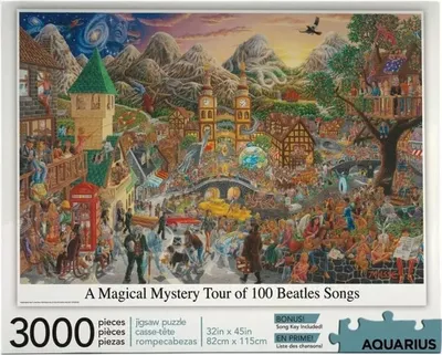Produktbild von AQUARIUS Puzzle 3000 Teile Eine magische Mystery-Tour mit 100 Beatles-Songs - 68504