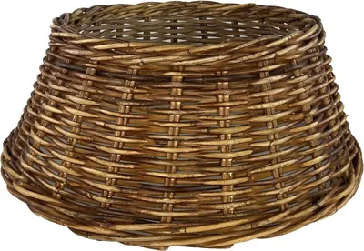 Produktbild von Rattan Weihnachtsbaumkorb, Ø 65 cm x 26 cm, bronzen Rattan, für Weihnachtsbaumständer