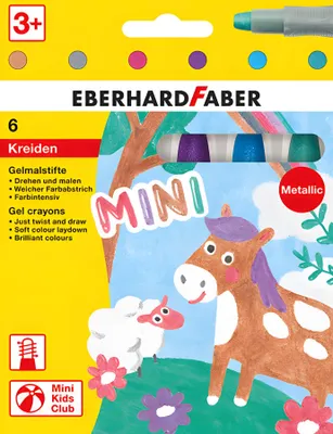 Zdjęcie produktu dla EBERHARD FABER 529106 EBERHARD FABER Metaliczne kredki żelowe, pudełko 6 szt