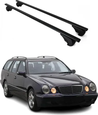 Produktbild von Dachträger für Mercedes E Klasse S210 T-Modell 1996-2002 75kg Metall Schwarz 2x