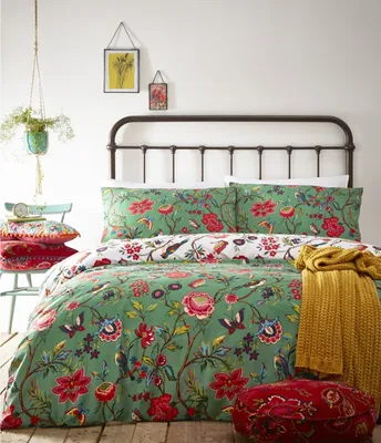 Produktbild von Furn - Tropisch - Bettwäsche-Set "Pomelo" RV1328 (Einzelbett) (Grün)