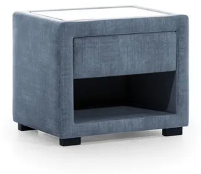 Immagine prodotto di Camera da letto Set letto blu Bellissimo 2x Comodini Set completo Lusso Nuovo 3 pezzi.