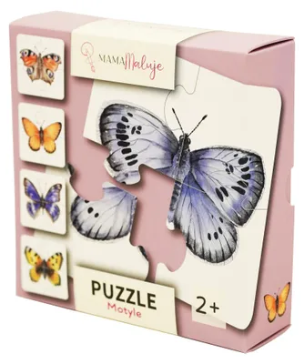 Produktbild von Puzzle Motyle 4 elementowe dla dzieci