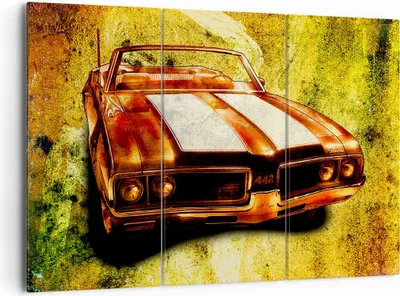 Produktbild von Bild auf Leinwand - Leinwandbild - Auto Geschwindigkeit Cabriolet - 165x110cm - Wand Bild - Wanddeko - Leinwanddruck - Bilder - Kunstdruck - Leinwand bilder - Wandkunst - CE165x110-0531