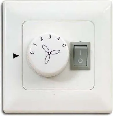 Obrázek produktu pro Nástěnný spínač / krokový spínač Pepeo pro stropní ventilátor se světlem - povrchová montáž