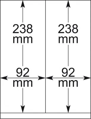 Produktbild von Lindner 802119P T-Blanko-Blätter - 10er-Packung