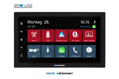 Produktbild von Blaupunkt Mannheim 600 DAB, 2-DIN Car-Multimedia, 7 Zoll Touchscreen, CarPlay, Android Auto, DAB+, Bluetooth, Freisprecheinrichtung