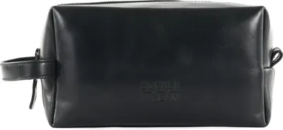 Produktbild von BUCKLE & SEAM Leder Kulturbeutel Everest Blu Washbag Black schwarz