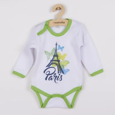 Imagen del producto de Body para bebé de manga larga, marca New Baby Towns, color verde, talla 68 (4-6 meses)