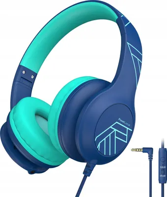 Image de Casque pour enfants PowerLocus Kids Over-Ear Microphone 85/94dB Étui bleu