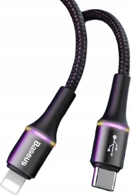 Immagine prodotto di Cavo Baseus Halo - da Tipo C a Lightning - PD 18W 1 metro (CATLGH-01) nero