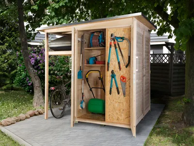 Produktbild von Gartenschrank weka Garten Q 200x200x217 cm natur