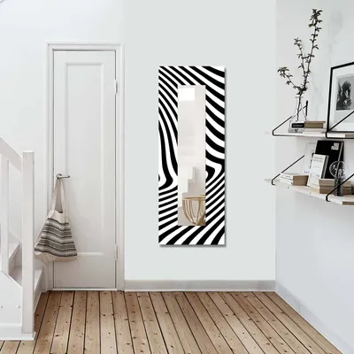 Zdjęcie produktu dla Wallity, 40120YMA- MVT1135, kolorowe, lustro ścienne, 40 x 120 cm, 100% płótno na MDF (grubość: 3 mm)
