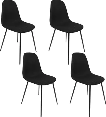 Image de Chaise Atome Noir - Lot De 4
