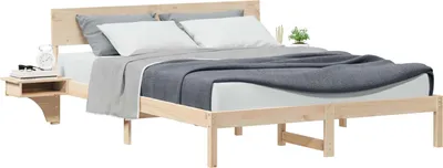 Immagine prodotto di vidaXL Struttura letto con testiera marrone 150 x 200 cm in legno di pino massiccio
