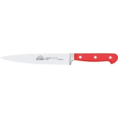 Obrázok produktu pre Kovaný kuchársky nôž STUBAI, úzky tvar, dĺžka čepele: 210 mm, červený