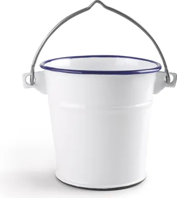 Obrázek produktu pro Smaltovaný kyblík s modrým pruhem