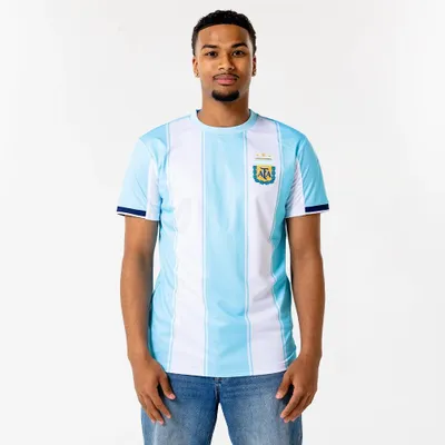 Immagine prodotto di Maglia Casa Argentina Uomo - Taglie dalla S alla XXL - Maglia Calcio Argentina - 100% Poliestere - Merchandising Ufficiale per Fan