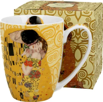 Produktbild von DUO ART GALLERY Klassischer Becher 350 ml THE KISS ECRU New Bone China Porzellan