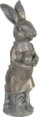 Immagine prodotto di Clayre & Eef figurina coniglio 21 cm plastica marrone