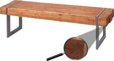 Produktbild von Sitzbank HWC-A15, Esszimmerbank Bank, Tanne Holz rustikal massiv MVG-  braun 160cm