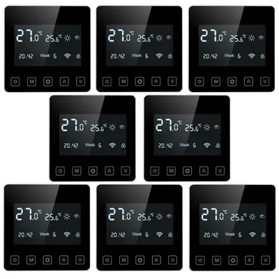 Produktbild von 8 x Digitální pokojový termostat LCD Termostat Nástěnný termostat Podlahové vytápění Infračervené vytápění Vnitřní teploměr