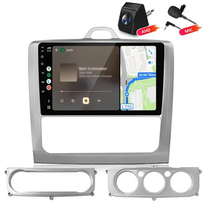 Produktbild von 4+64GB Autoradio mit Kamera und Mic Für Ford Focus MK2 2004-2011 Carplay Android Auto Car Multimedia Radio Android GPS Navi WIFI BT DAB+RDS SWC