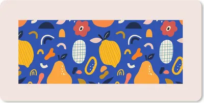 Produktbild von MuchoWow® Schreibtischunterlage Blume - Zitrone - Frucht - Birne - Abstrakt 80x40 cm - XXL Mauspad - Gaming Mauspad