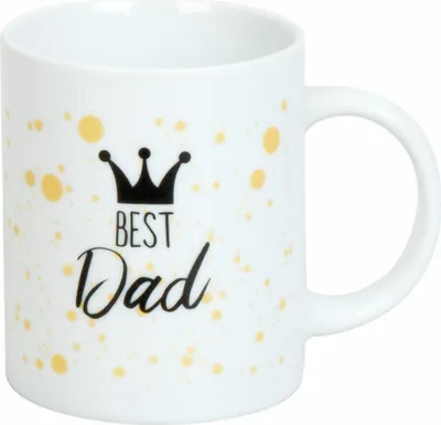 Produktbild von Könitz Becher Best Dad, Tasse, Kaffeetasse, Porzellan, 330 ml, 11 1 002 2732