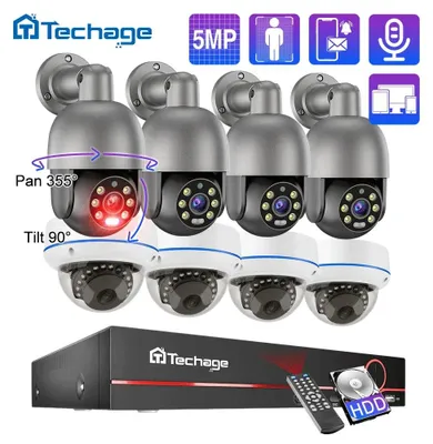 Obrázek produktu pro Bezpečnostní kamerový systém, 8kanálový, s technologií PoE, s HD rozlišením a nočním viděním