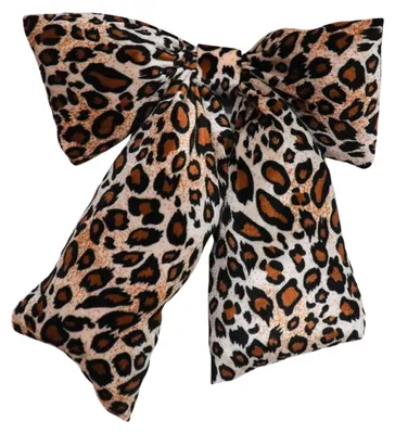 Produktbild von Weihnachtsdekoration – Schleife – Panther-Motiv – Samtoptik – 32x40 cm