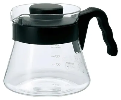 Produktbild von Hario V60 Kaffeekanne aus Glas, 700 ml – Schwarz